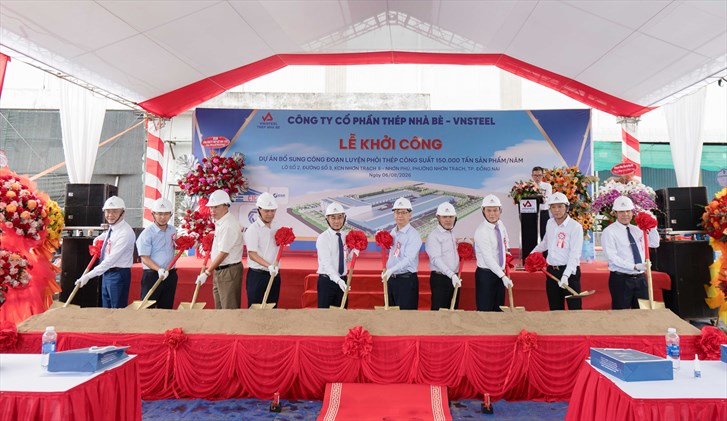 Thép Nhà Bè - VNSTEEL khởi công dự án luyện phôi thép 150.000 tấn/năm: Hoàn thiện chuỗi sản xuất khép kín